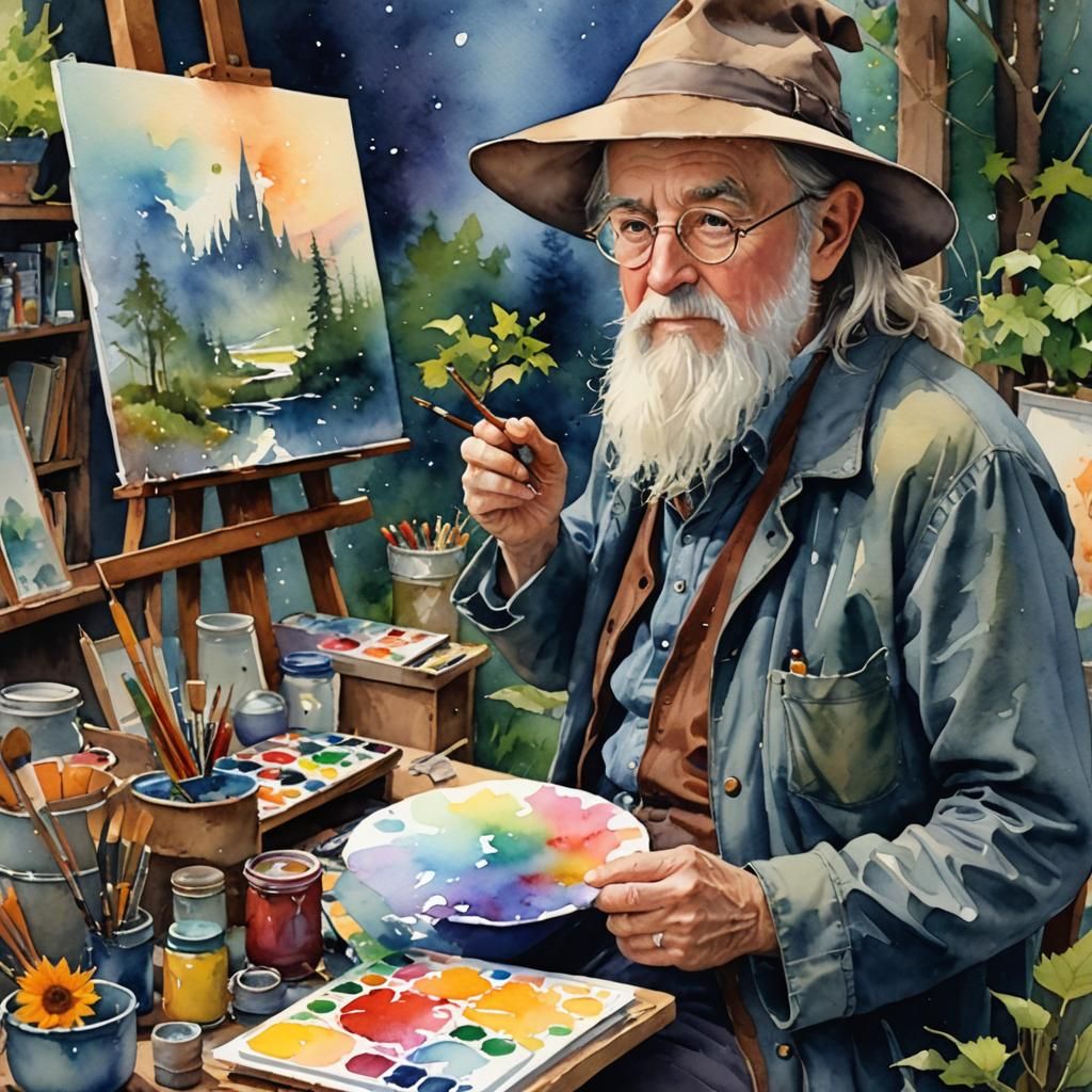 Watercolor Wizard's Magical Paintings Come to Life