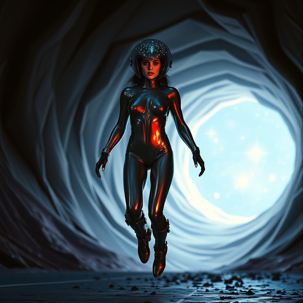 Wormhole Warden: Cinematic Cyberpunk Film Still