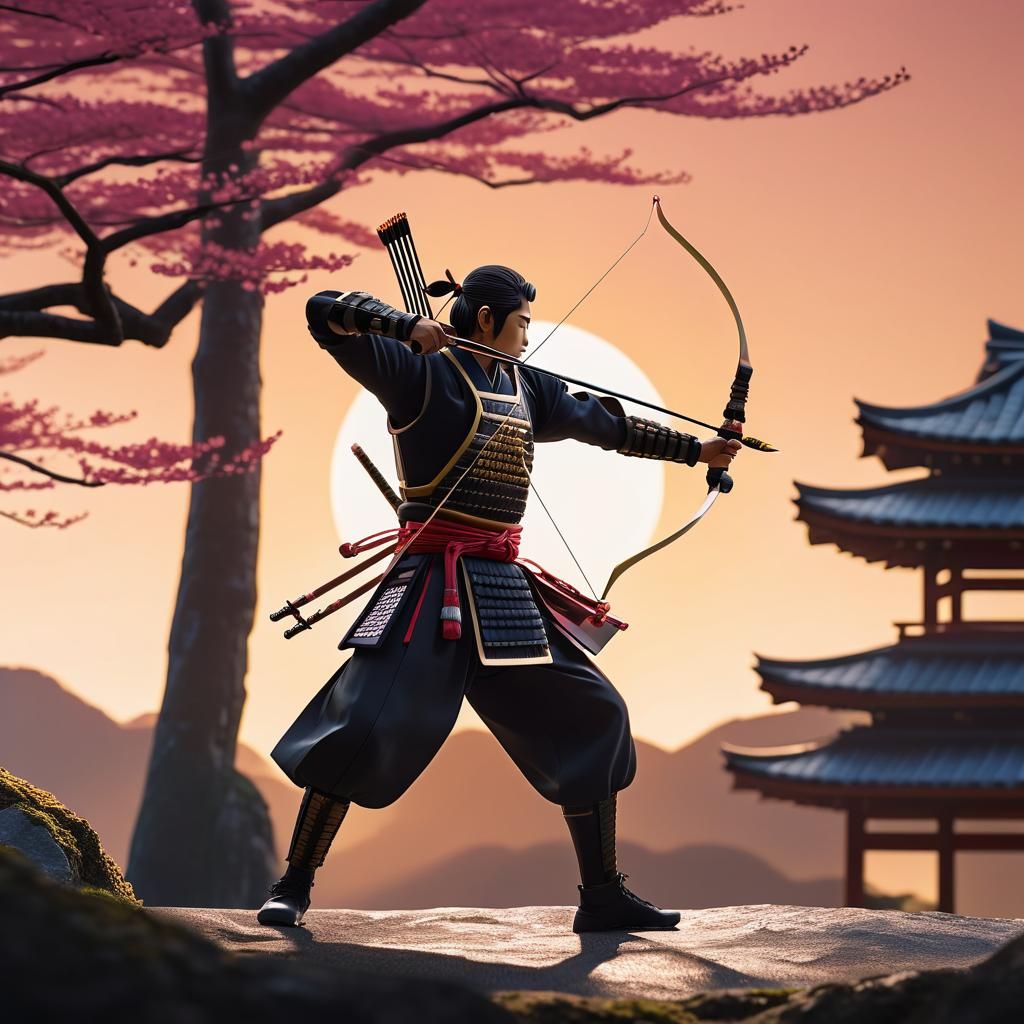 Samurai Archer Fires Arrow: Anime Key Visual