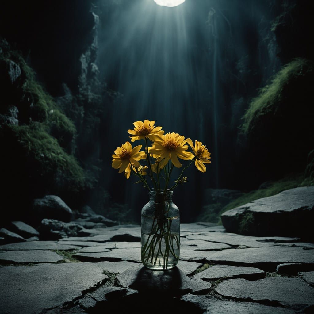 Delicate Shadow on Weathered Stone