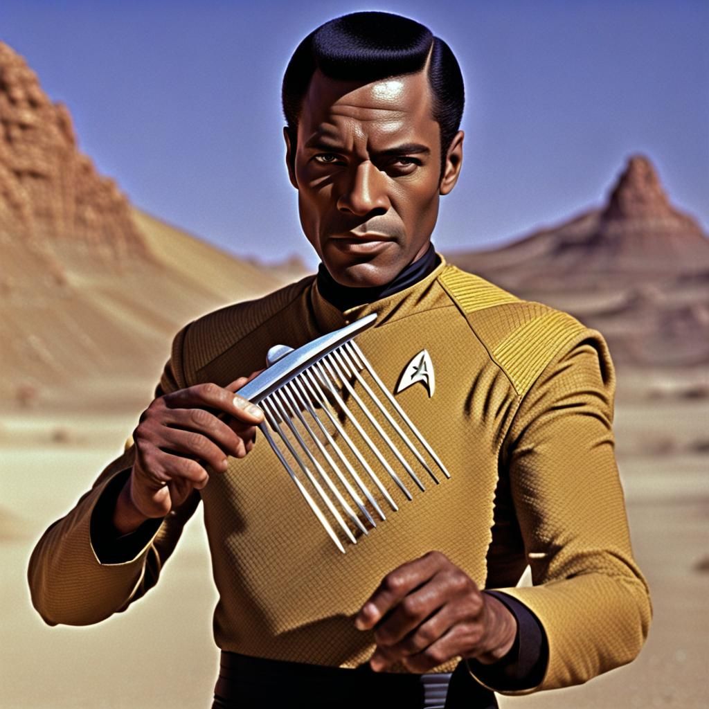 Star Trek's Tuvok Combing a Desert