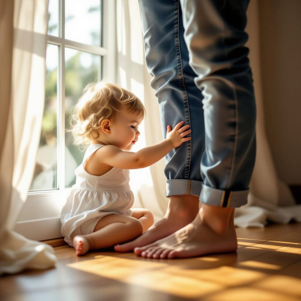 Heartwarming Generational Connection in Photorealistic Digit...