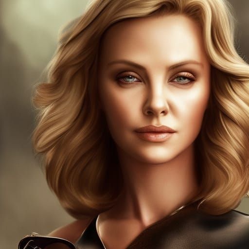 Lana Beniko Portrait in Art Nouveau Style