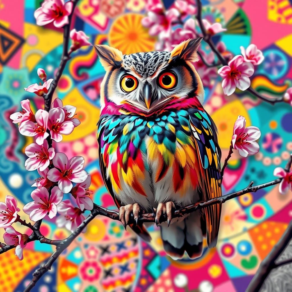 A visually perplexed owl