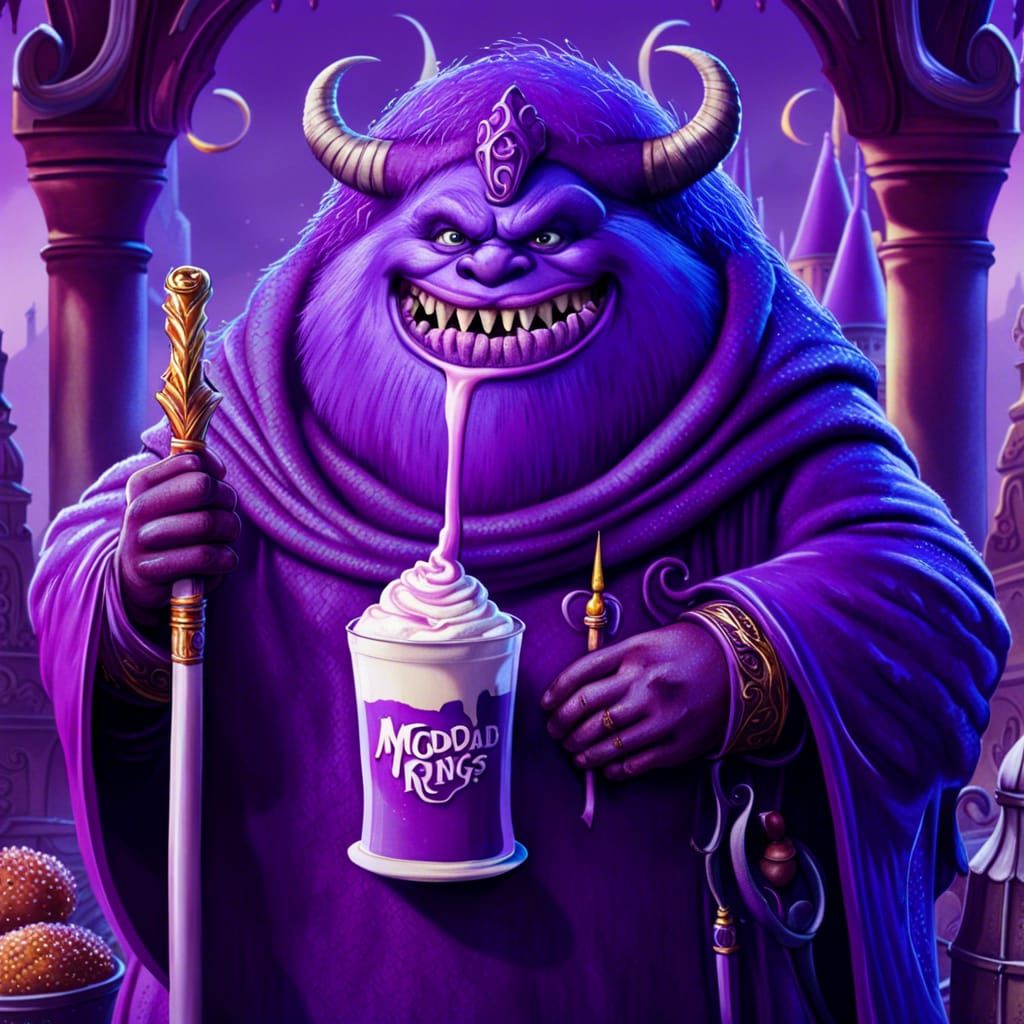 Grimace as Fantasy Wizard in McDonaldland