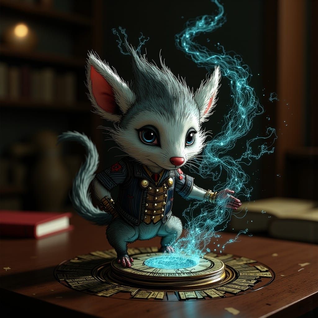 Chrono the Time Weasel in Steampunk Time Vortex