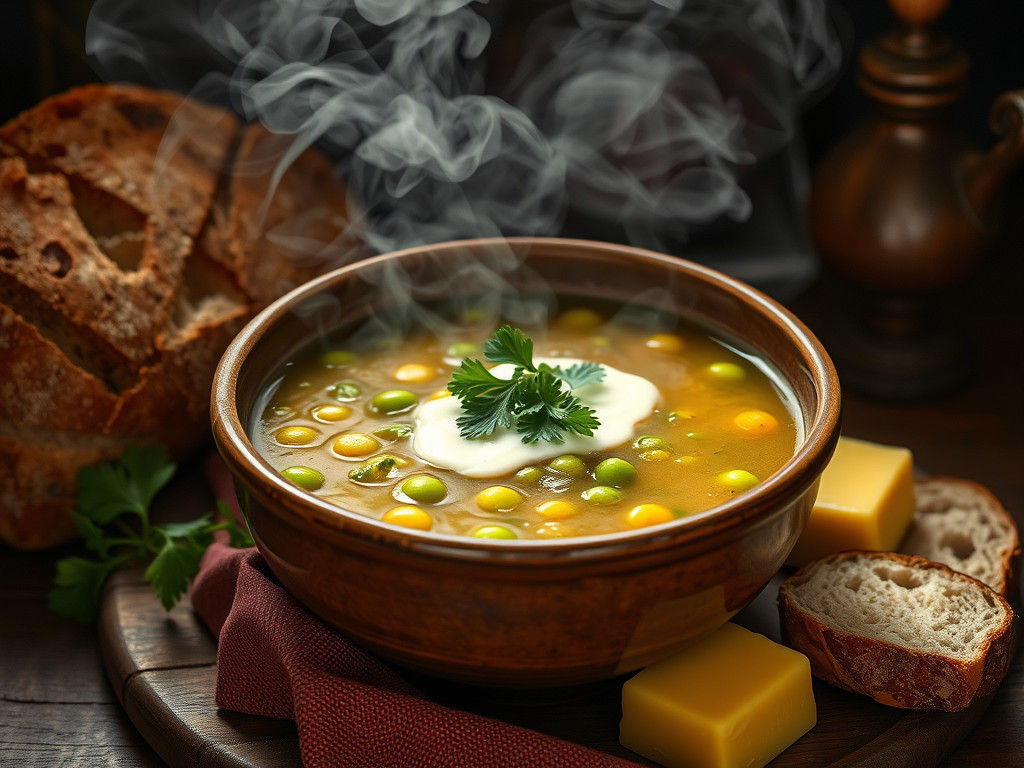 Hearty German Pea Soup in Dutch Masters Style