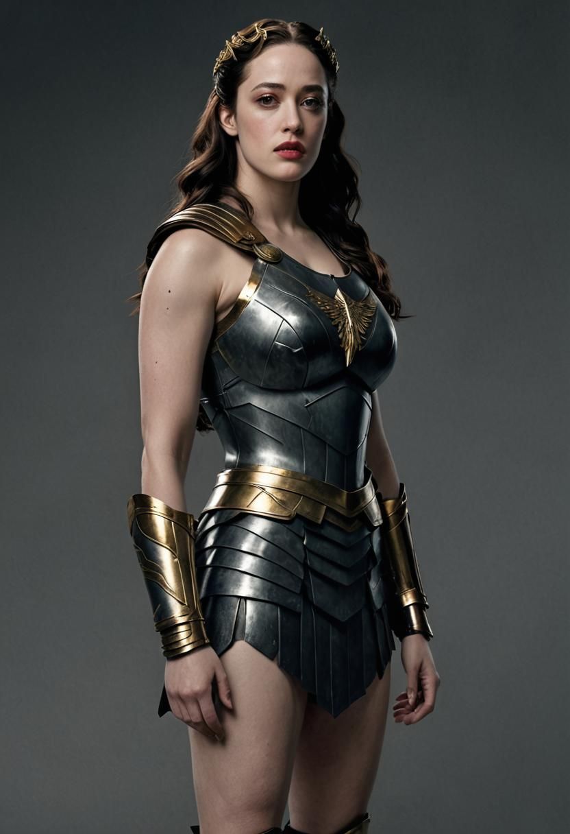 Strong Woman in Warrior Outfit, Digital Art