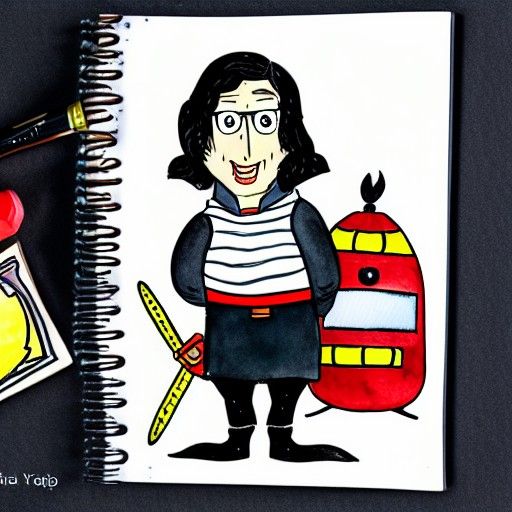 Kylo Ren Smiles: Storybook Illustration in Watercolor