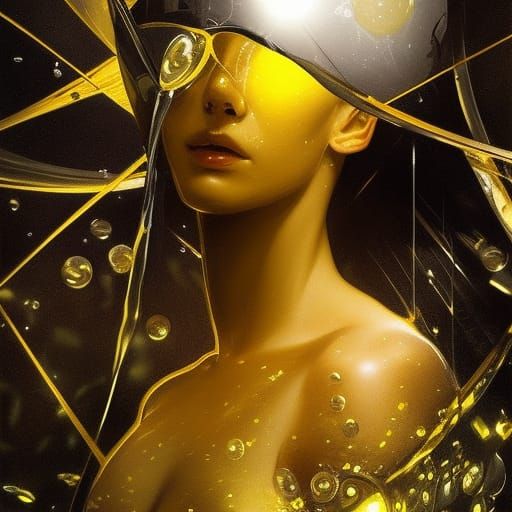 Glass Orb Reflected, Hyperdetailed Lighting Art