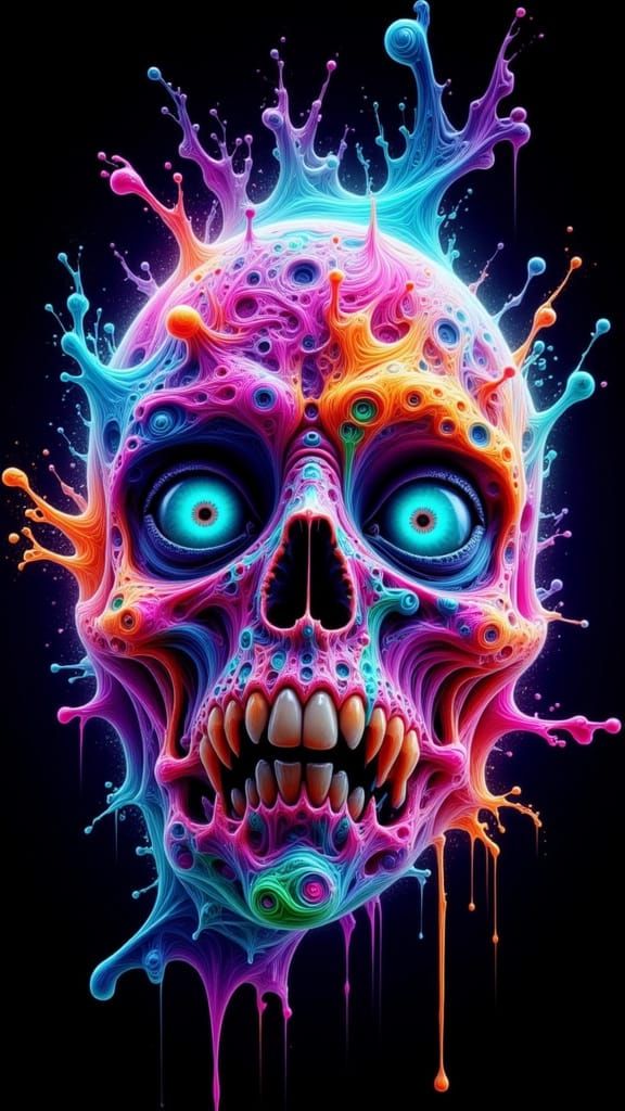 Surreal Hatchling Portrait in Biomechanical Style