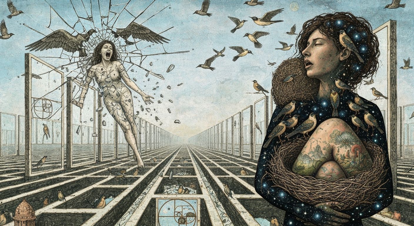 Angel of Memories Screaming in Mirror Labyrinth