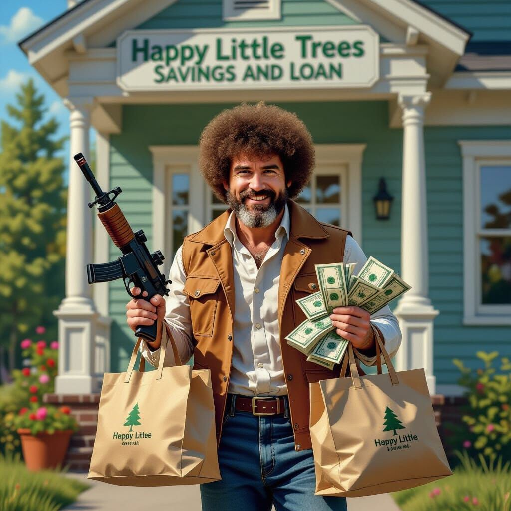 Bob Ross Robs Happy Little Trees Bank