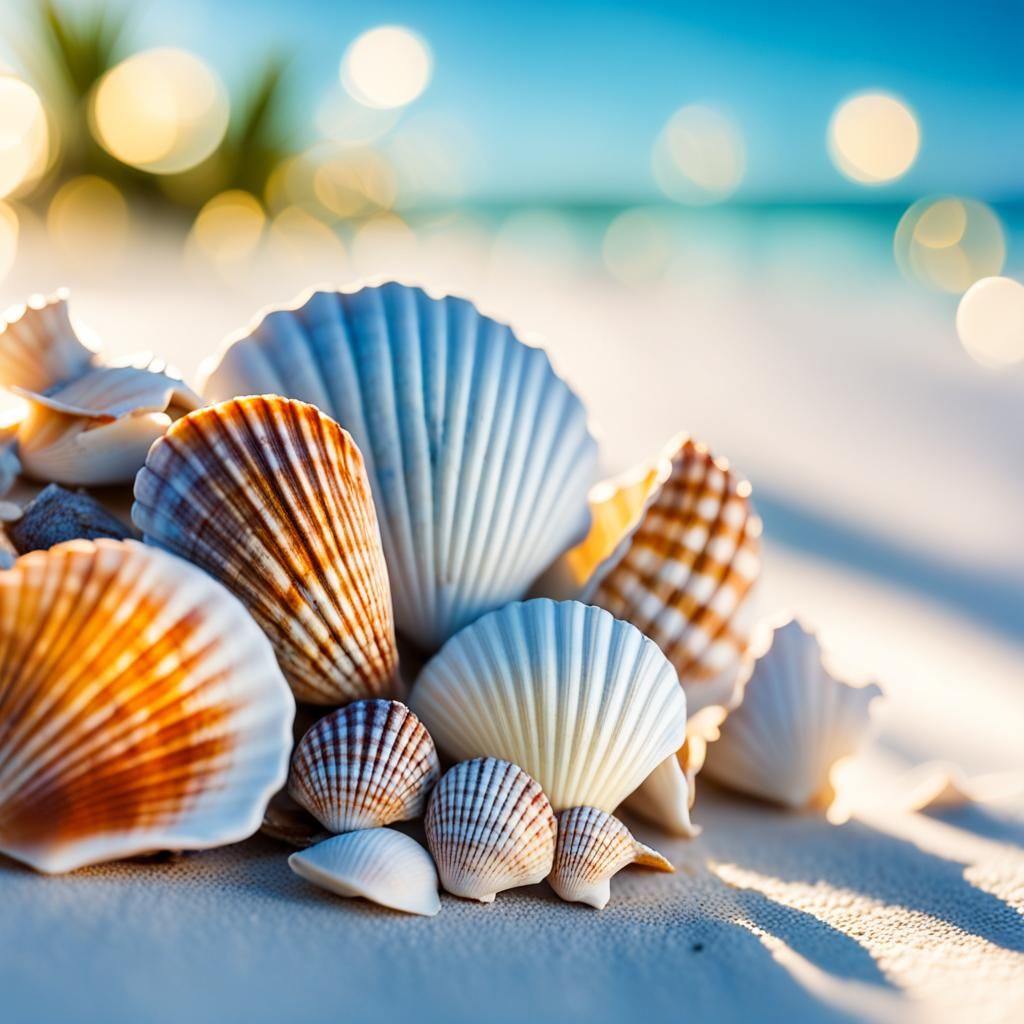 Seashells on Bahamas Beach: Professional Photography