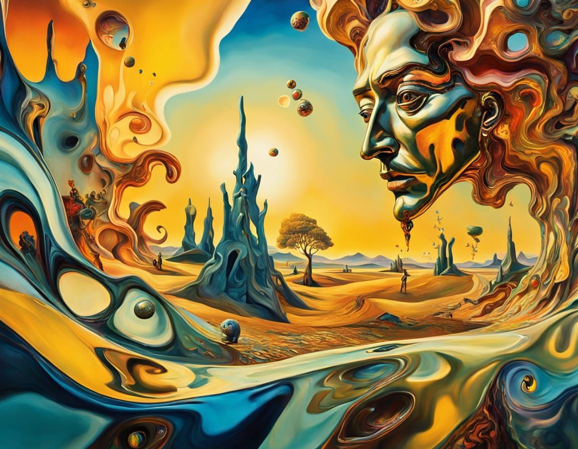 Surrealist Juxtaposition in Salvador Dali Style