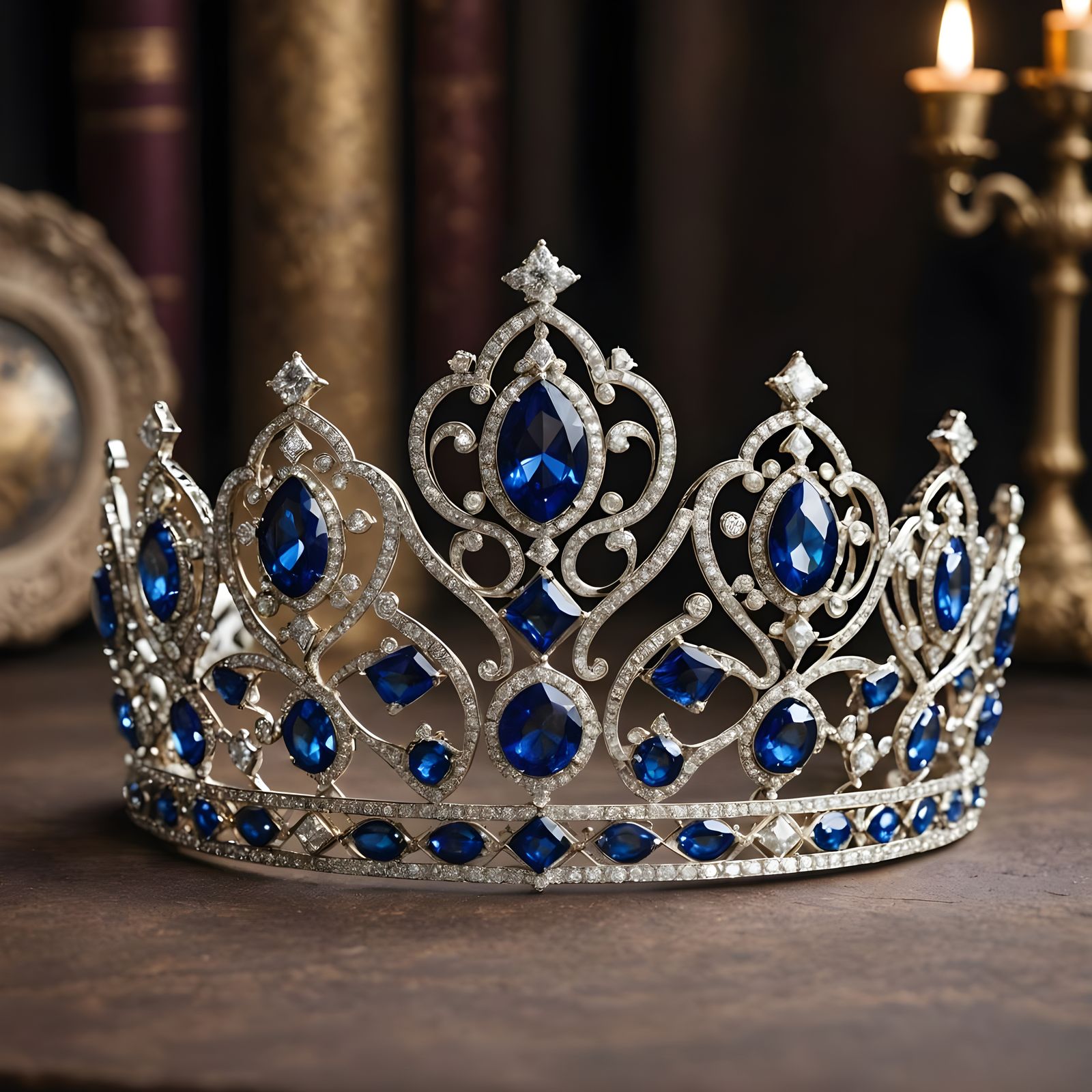 Luxurious Princess Tiara in Sparkling Jewels