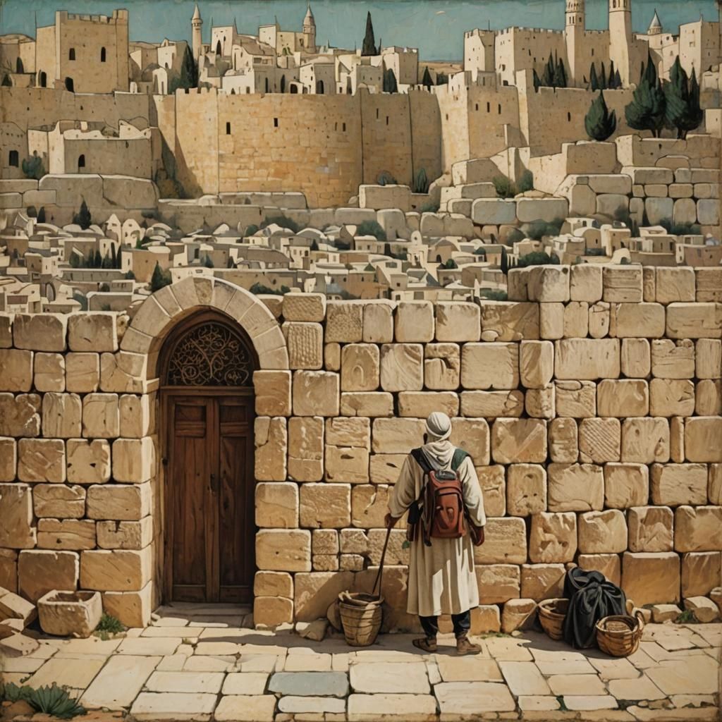 Jesus Heals a Blind Man in Ancient Jerusalem