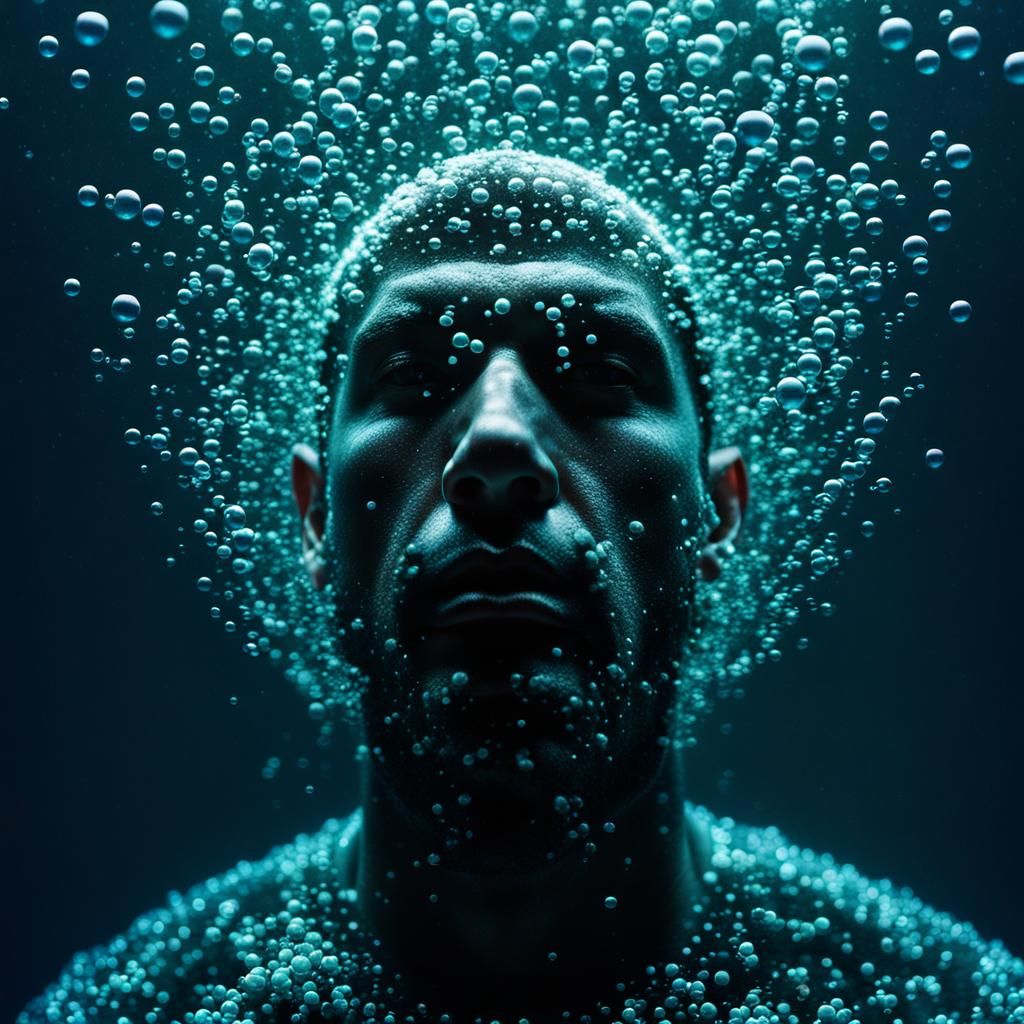 Underwater Bubble Man: A Translucent Creation