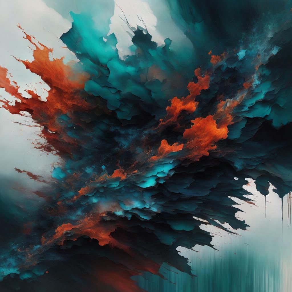 Abstract Digital Painting of Decaying Memories in 8K