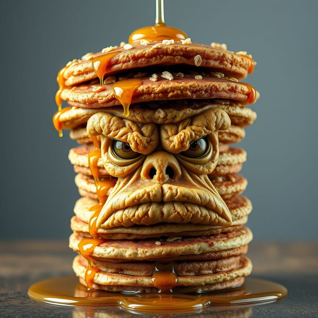 Surreal Flapjack Sculpture Defies Gravity in Hyperdetailed P...