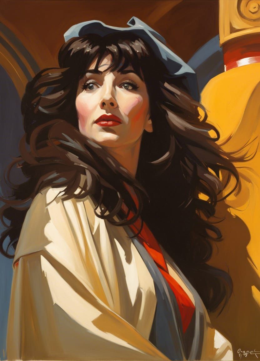 Kate Bush as Overwatch Character: Organic Painting