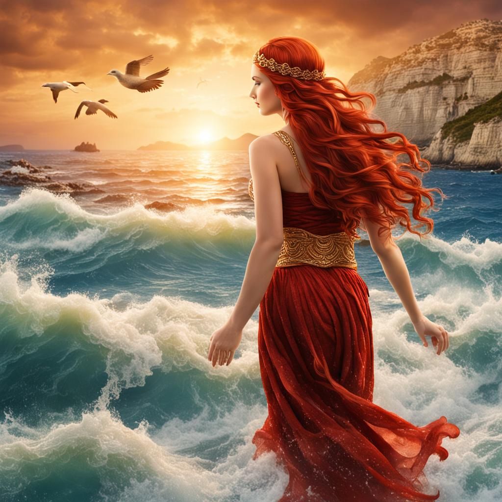 Aphrodite Arising from the Sea: A Greek Goddess