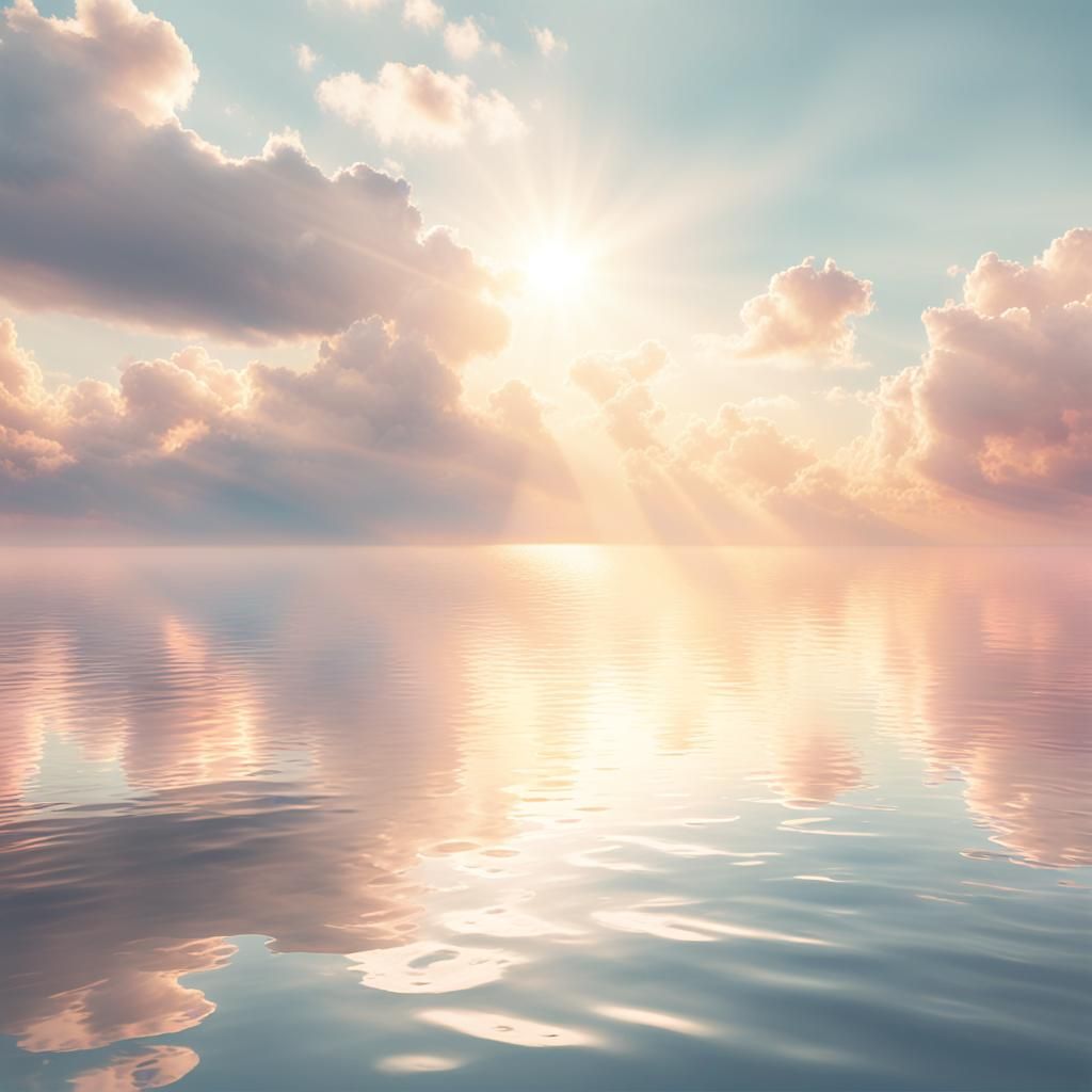 Ethereal Surrealism: Sunlight on an Endless Sea