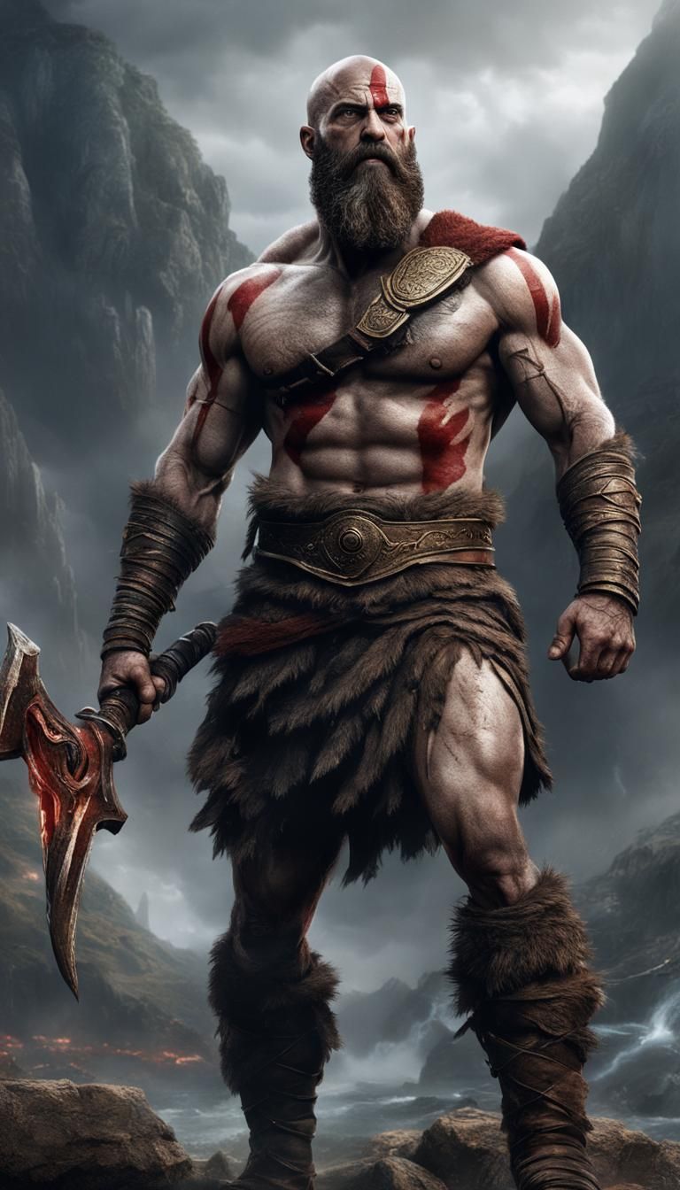 Kratos, God of War: Epic Digital Matte Painting