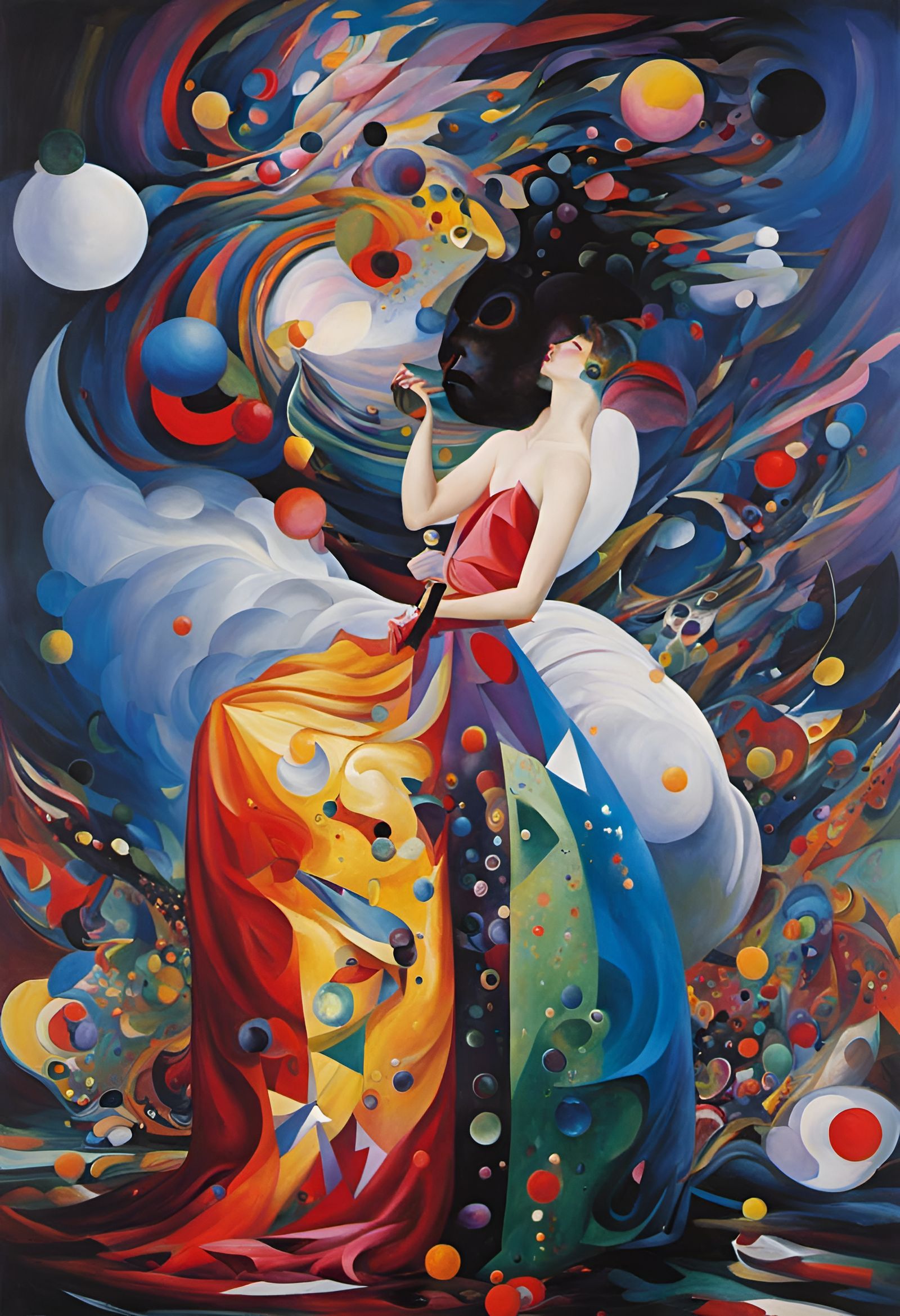 Abstract Chaos: A Kandinsky-Inspired Painting