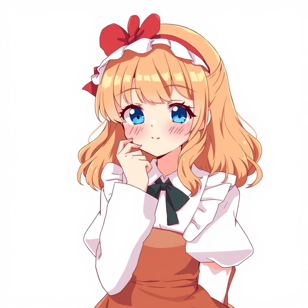 Cute Anne Shirley in Anime Key Visual Style