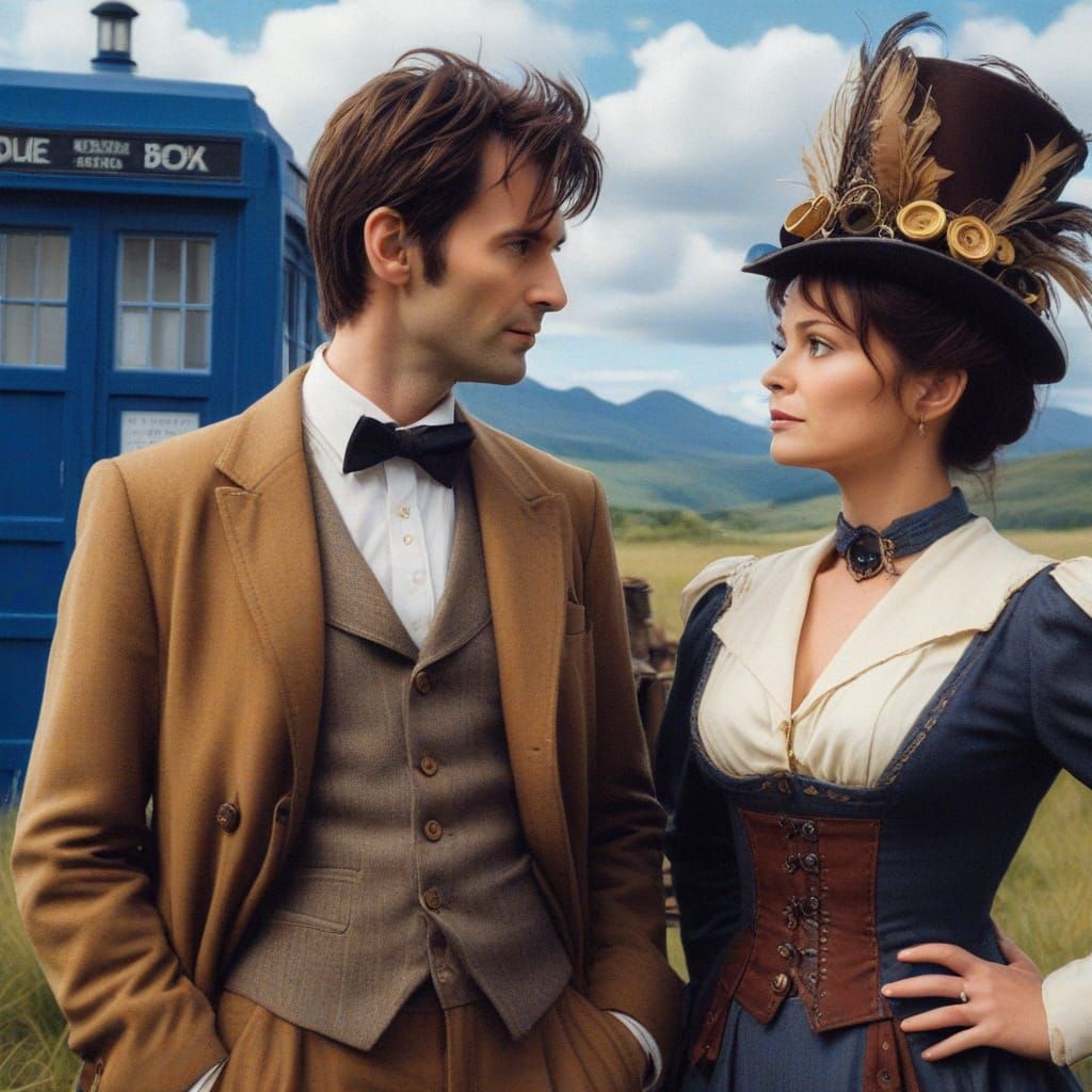 A Victorian Steampunk Encounter in a Prehistoric Landscape