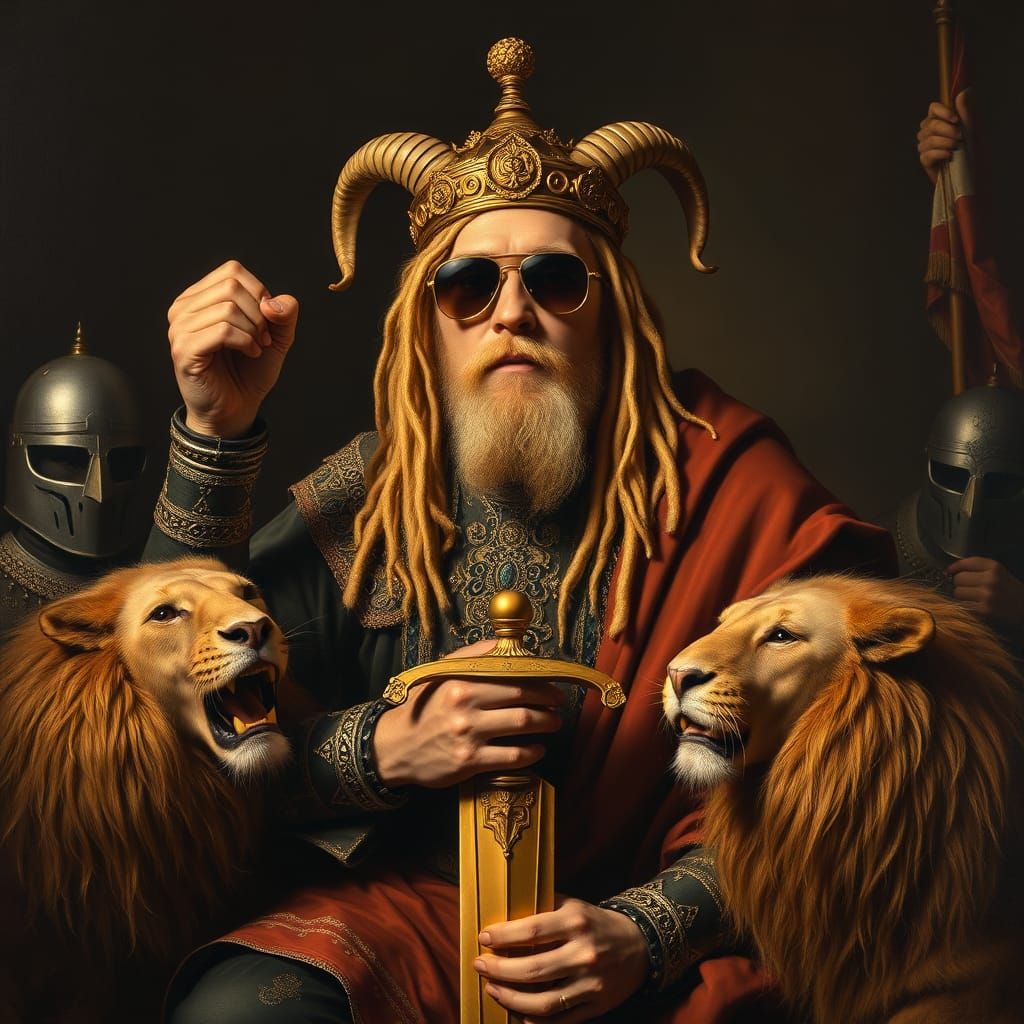 Tartarian Emperor with Goat Crown in Baroque Style