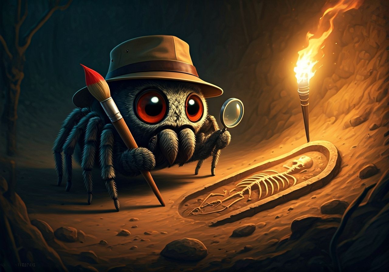 Adorable Spider Archaeologist Digs for Ancient Secrets