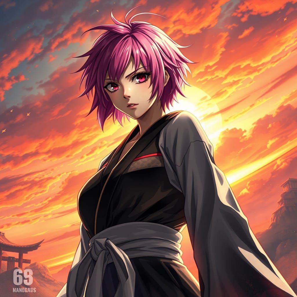 Hyperrealistic Yachiru Kusajishi in Full Power