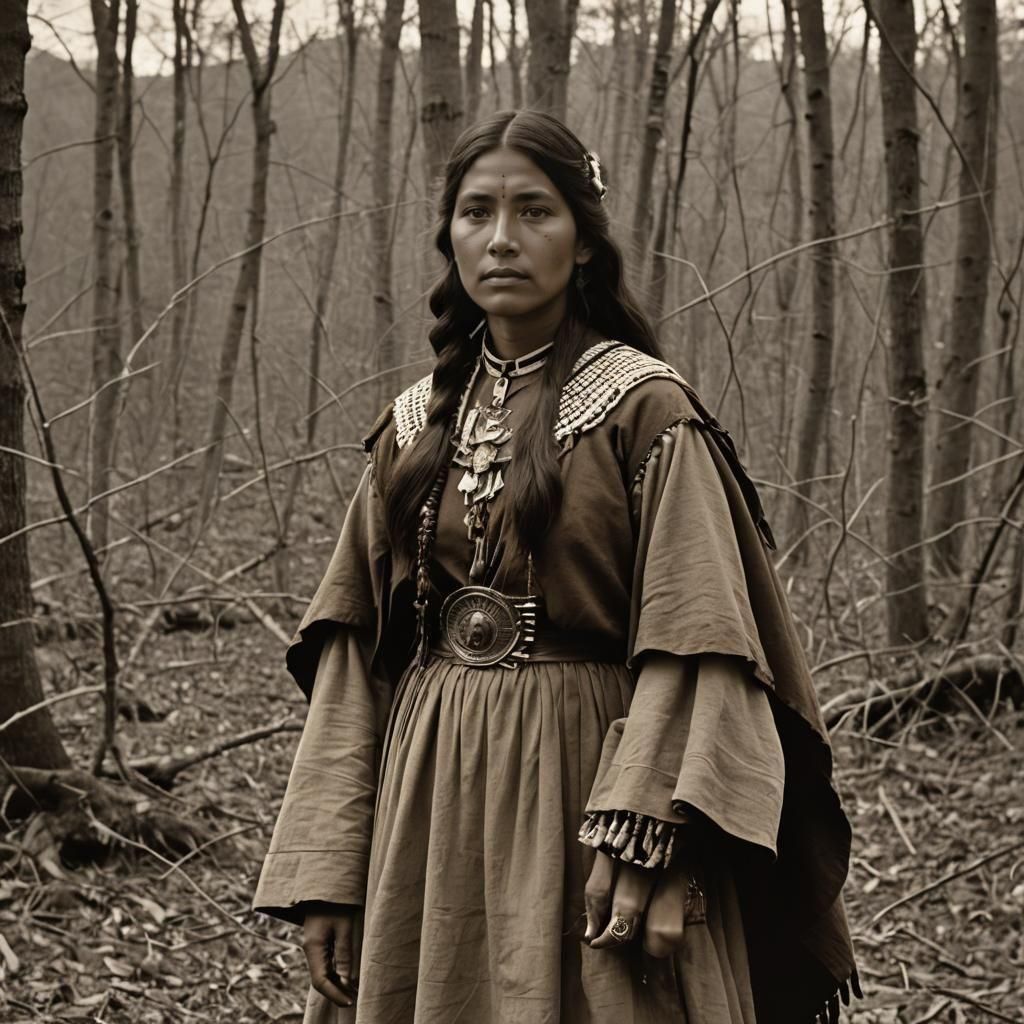 Unami Lenne Lenape Princess, daughter to the Chief of the Turtle Tribes. This Unami Princess was my great grandmother.