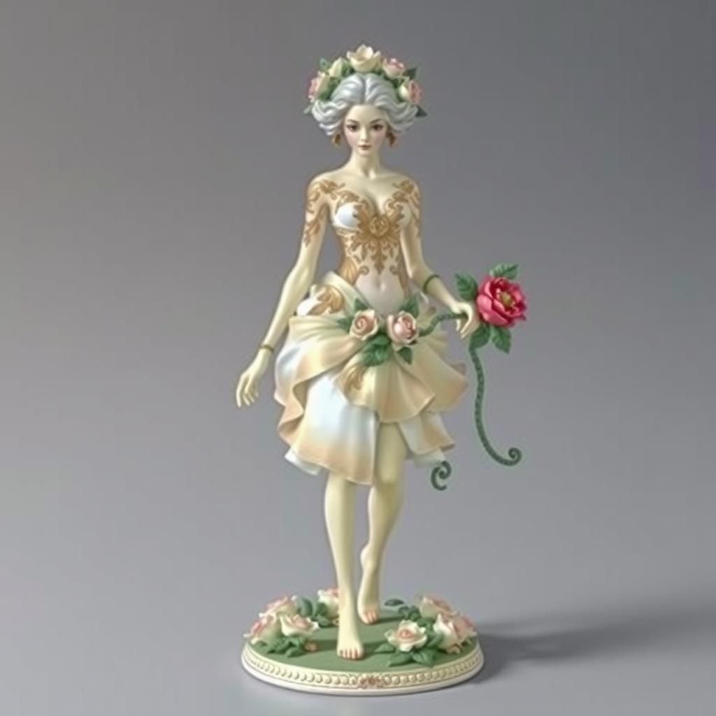 Baroque Goddess with Golden Tattoos Oil Painting