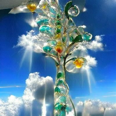 Glass Tree in Divine Sunshine