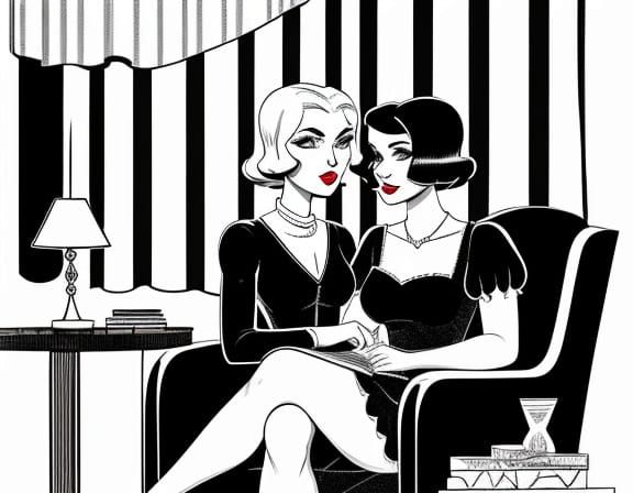 Risqué 1930s Comic Book Seduction Scene