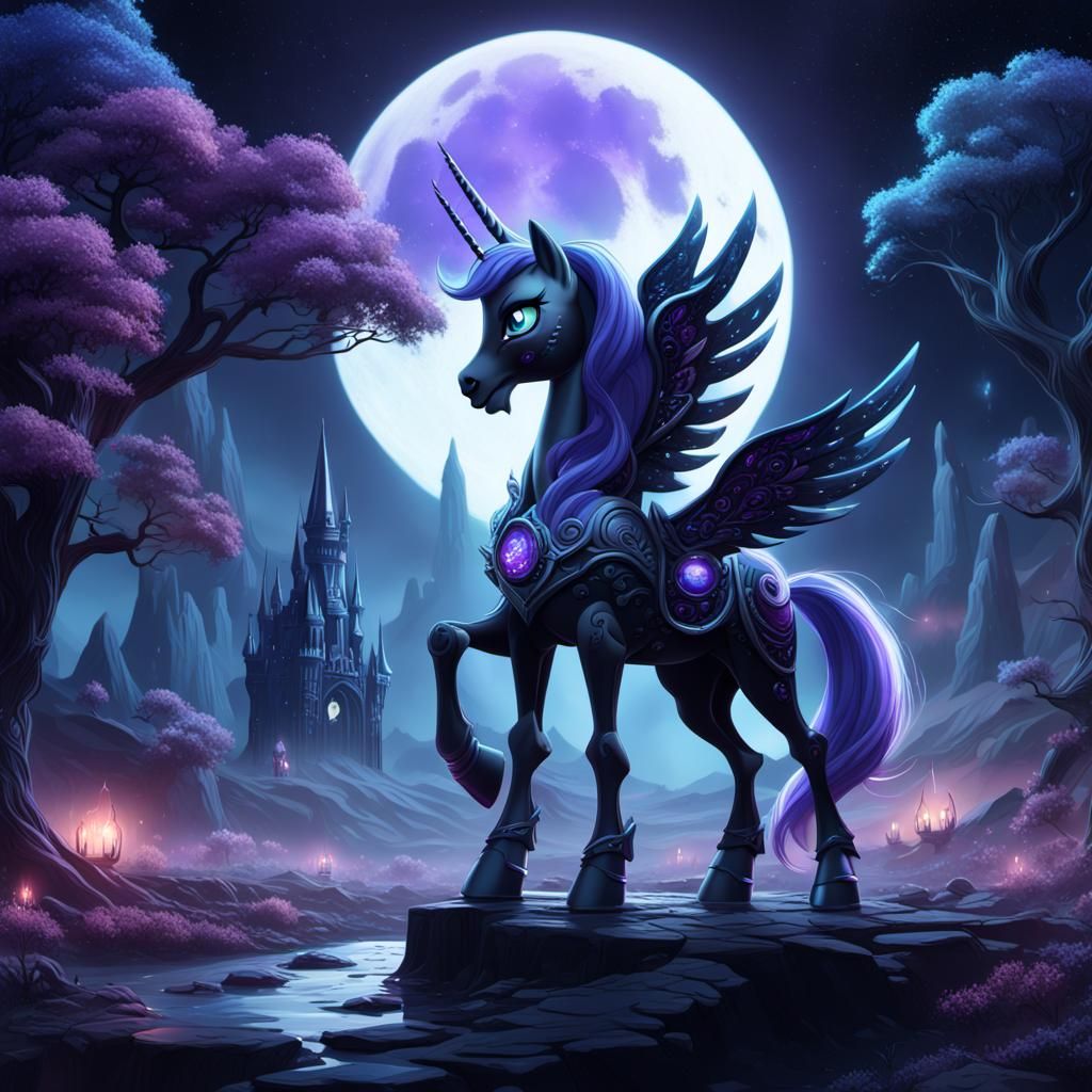 Nightmare Moon: Detailed Matte Painting