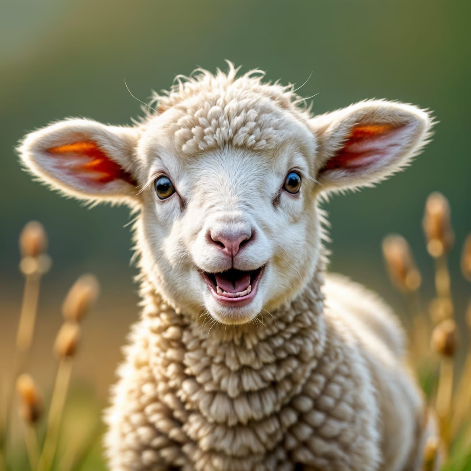 Nervous Lamb Illustration with Expressive Animation Style