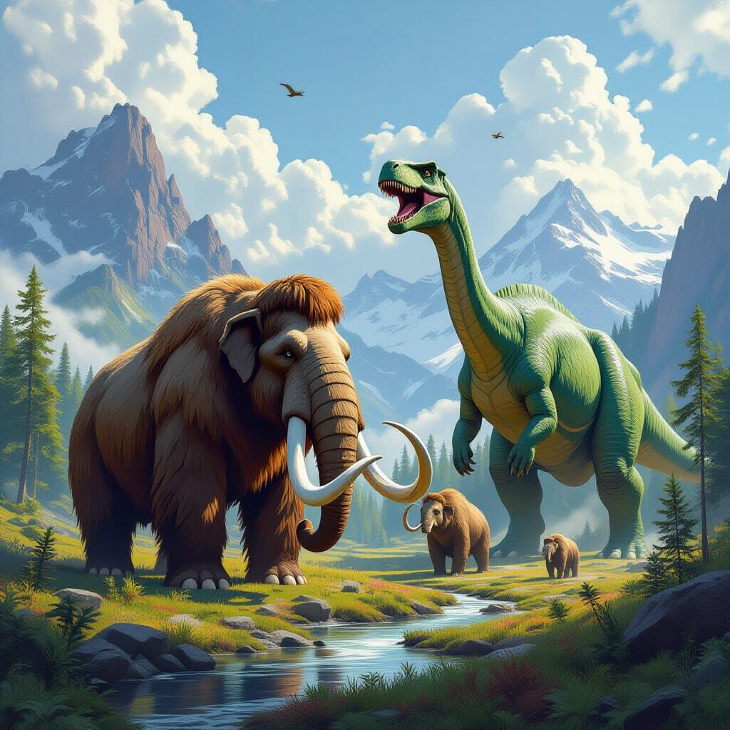 Prehistoric Giants Roam in Atmospheric Concept Art
