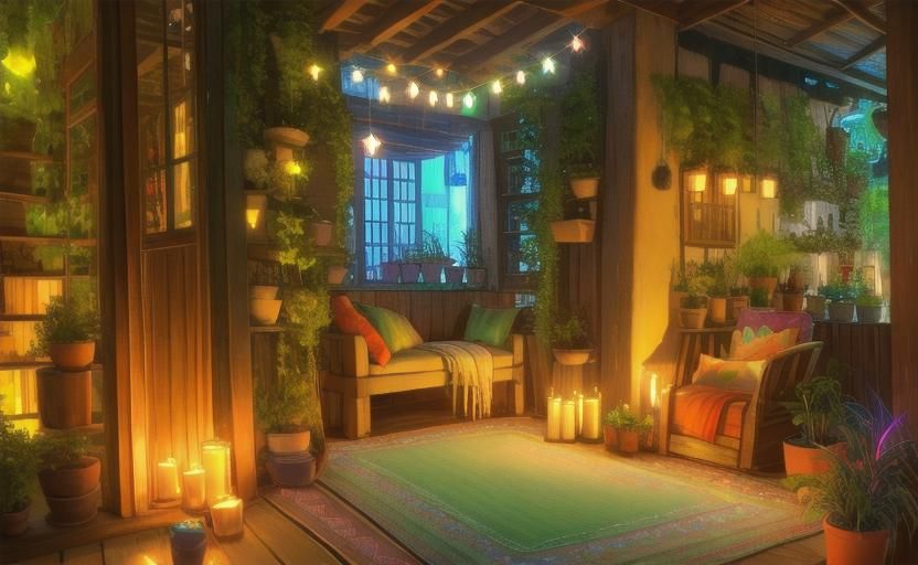 Cozy Bohemian Apartment with Lush Greenery