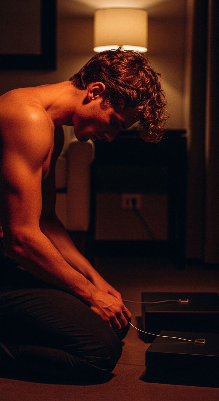 Mysterious Italian Man in Sensual Cinematic Lighting