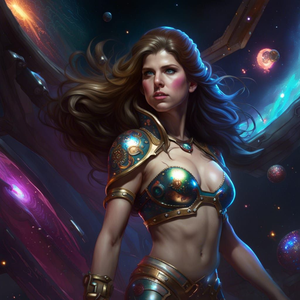 Space Princess in Metal Bikini, Fantasy Art Style