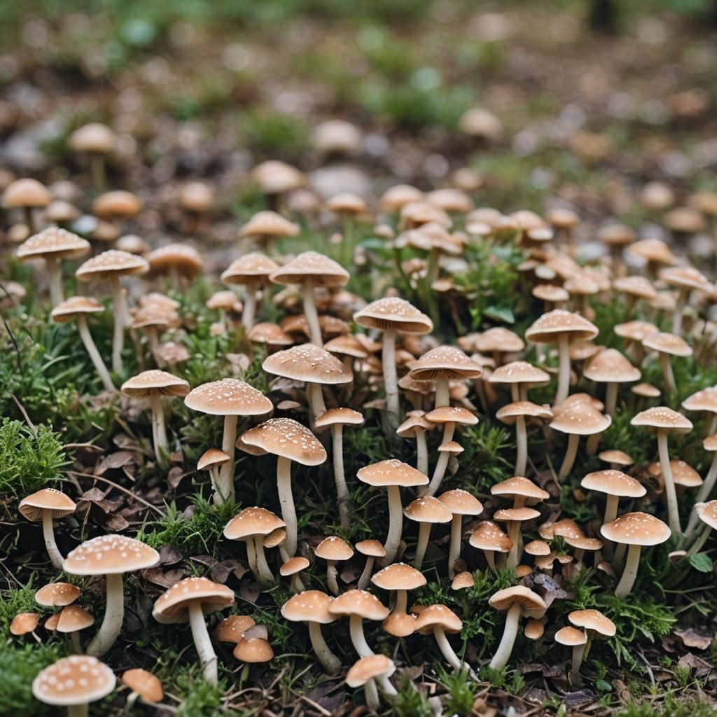 Mushroom Close-Up in Natural Light, Professional Photography
