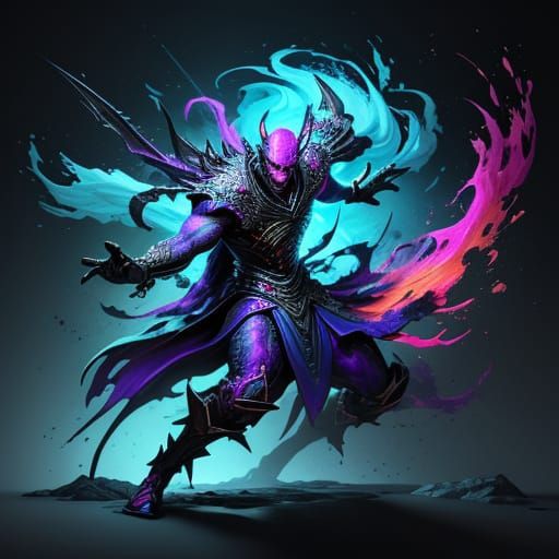 Hyperrealistic Forces Clash in Vibrant Concept Art