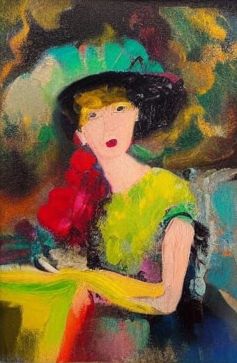 Abstract Portrait of Woman in Gentle Repose