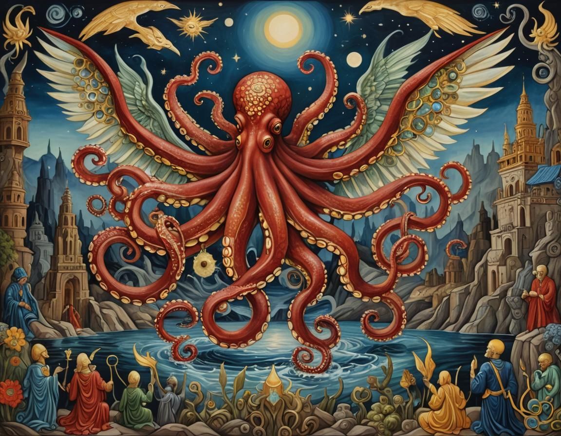 Bejeweled Octopus Deity Worshipped in Temple