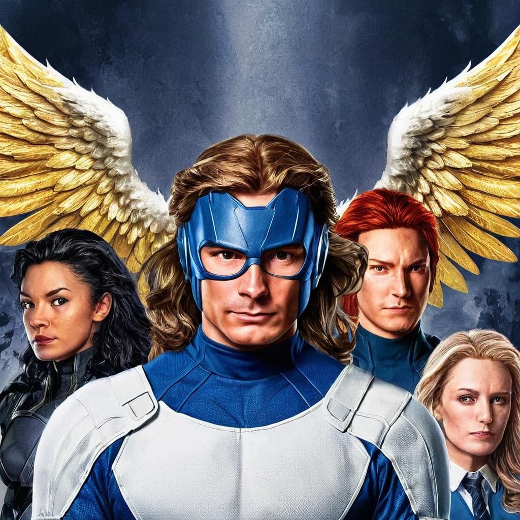 Angel Superhero Comic Book Portrait