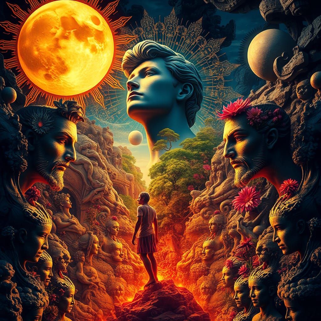 Surreal Figure Emerges in Hyperdetailed Biomechanical Art